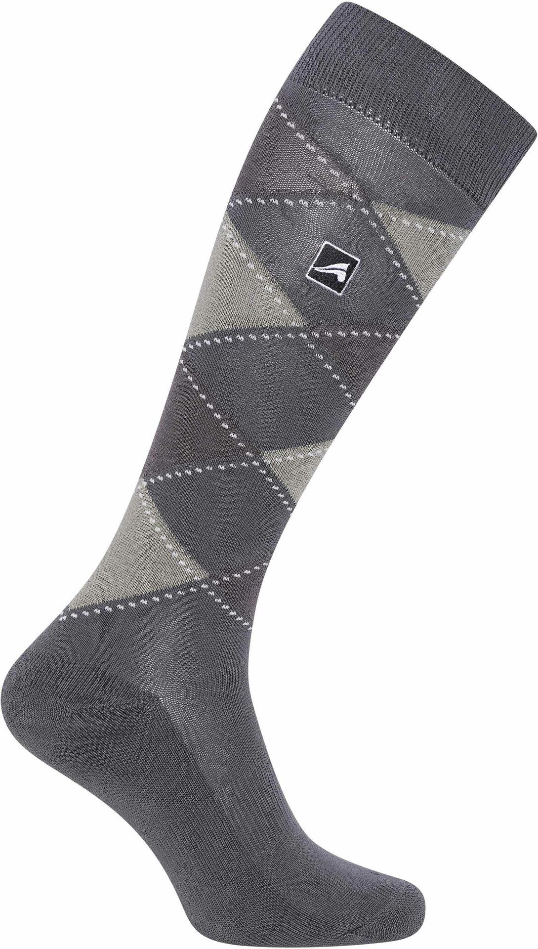 Euro-Star Checked Polygiene ratsastussukat Castor Grey