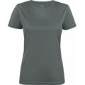 Naisten tekninen t-paita Run Metallinharmaa (950)
