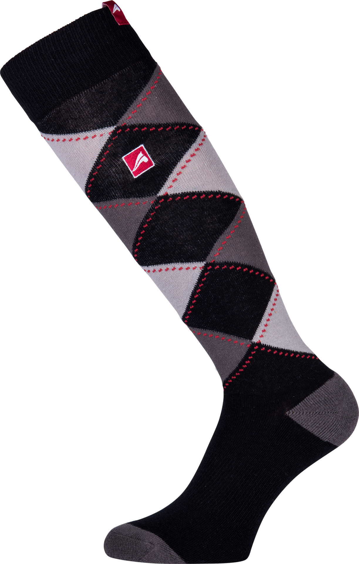 Euro-Star Checked Polygiene ratsastussukat Black/Taupe/Grey melange