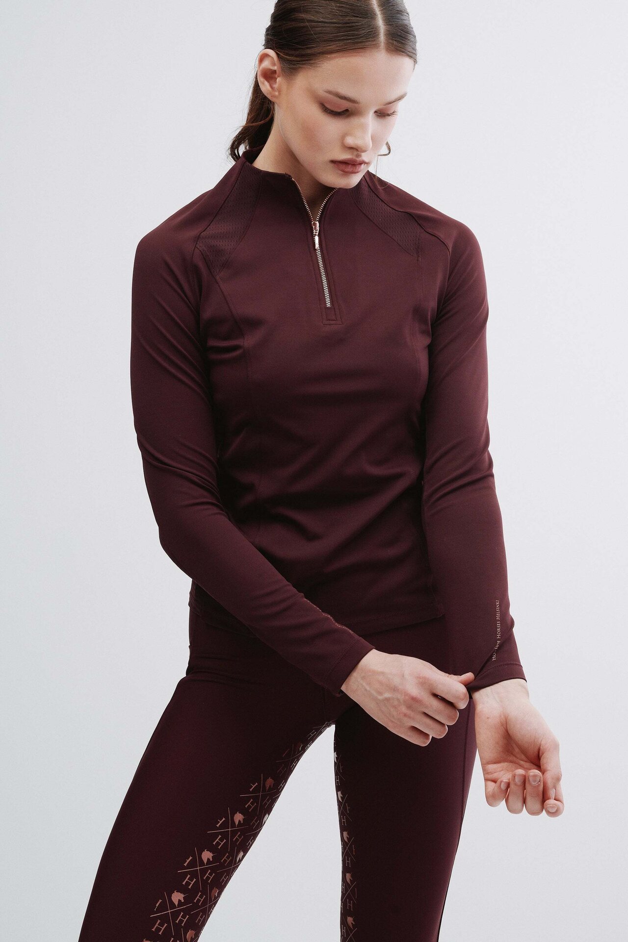 House of Horses Lola Base Layer Burgundy/Ruusukulta