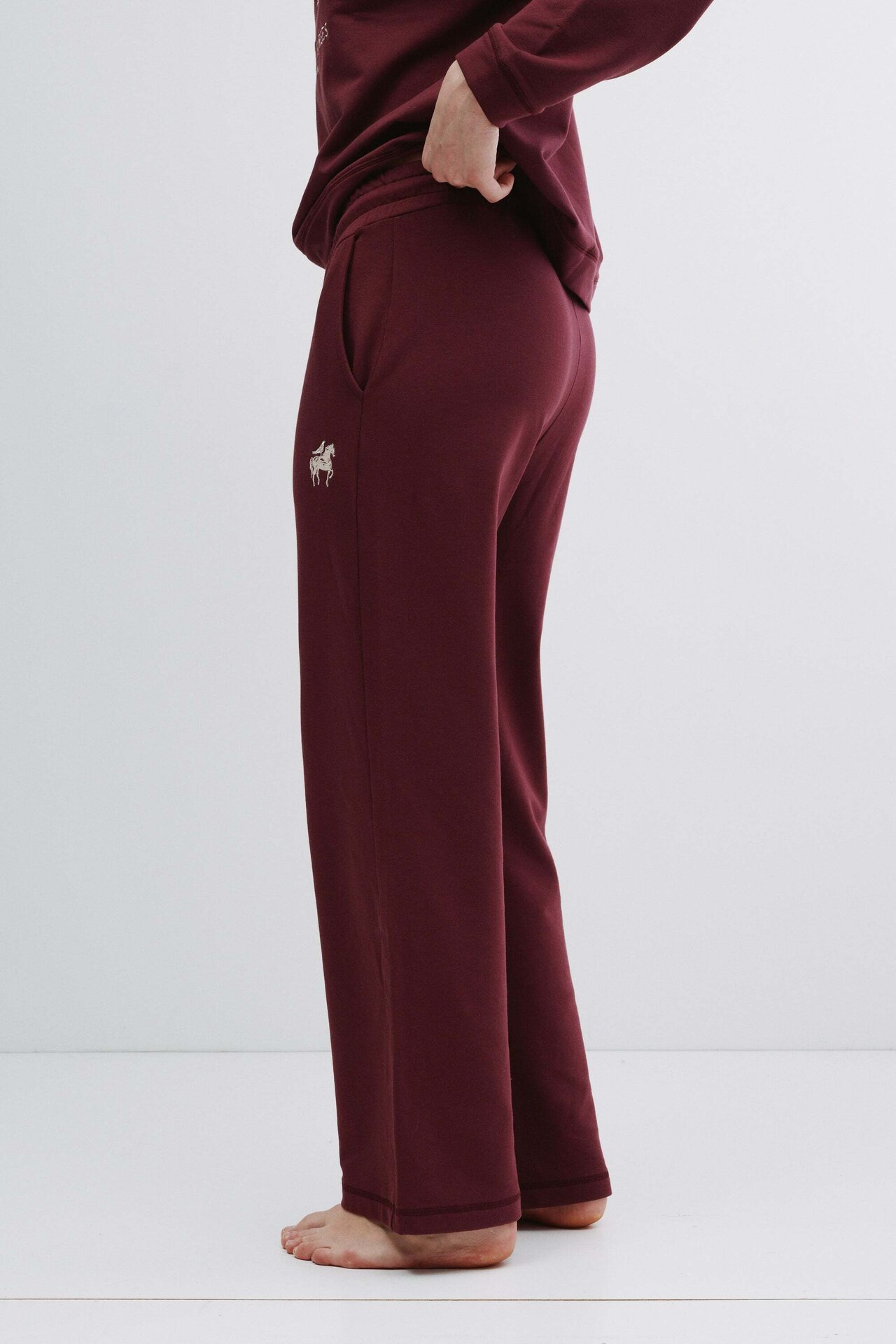 House of Horses Logo Soft collegehousut Burgundy