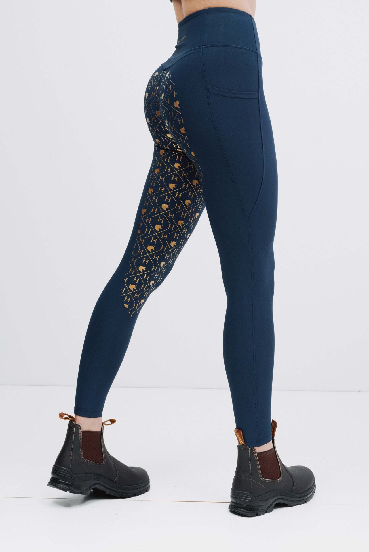 House of Horses Unicorn Lola fullgrip ratsastuslegginsit Navy/Kulta