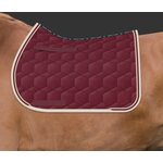 Mattes Velvet Square satulahuopa kahdella nyörillä Burgundy + nyörit burgundy & champagne
