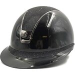 Samshield Miss Shield 2.0 Glossy Custom Crystal Fabric ratsastuskypärä Black chrome trim