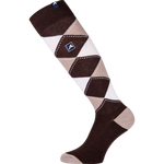 Euro-Star Checked Polygiene ratsastussukat Chocolate/Beige/Ivory