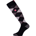 Euro-Star Checked Polygiene ratsastussukat Black/Taupe/Grey melange