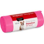 Dogman koirankakkapussit, 60kpl Pinkki