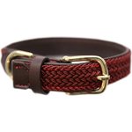 Kentucky Plaited Nylon koiran kaulapanta Viininpunainen