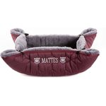 Mattes koiranpeti Burgundy/Harmaa