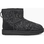 UGG Classic Mini Sparkle Graffiti jalkineet Musta