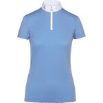 Cavalleria Toscana Front Zip Polo kisapaita Vaaleansininen/Valkoinen