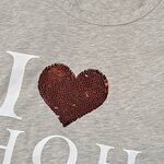 House of Horses Flip my heart t-paita Harmaa