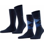 Burlington Everyday Mix 2-pack miesten sukat Marine (6121)