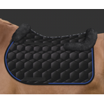 Mattes Sheen lampaankarvasatulahuopa Musta/Royal Blue