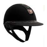 Samshield Miss Shield Flower Swarovski + sw blazon ratsastuskypärä Musta/Rosegold