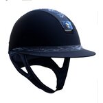 Samshield Miss Shield Flower Swarovski + sw blazon ratsastuskypärä Navy/Blue