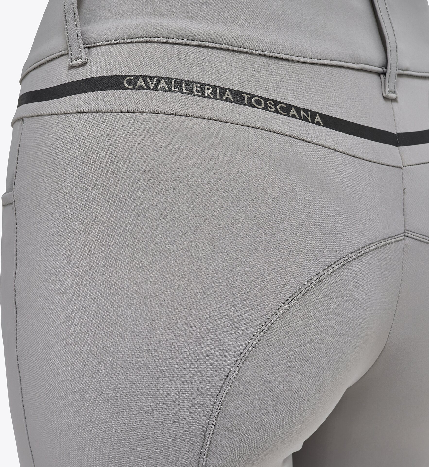 Cavalleria Toscana Silicone Print CT Logo Fullgrip ratsastushousut Light Grey