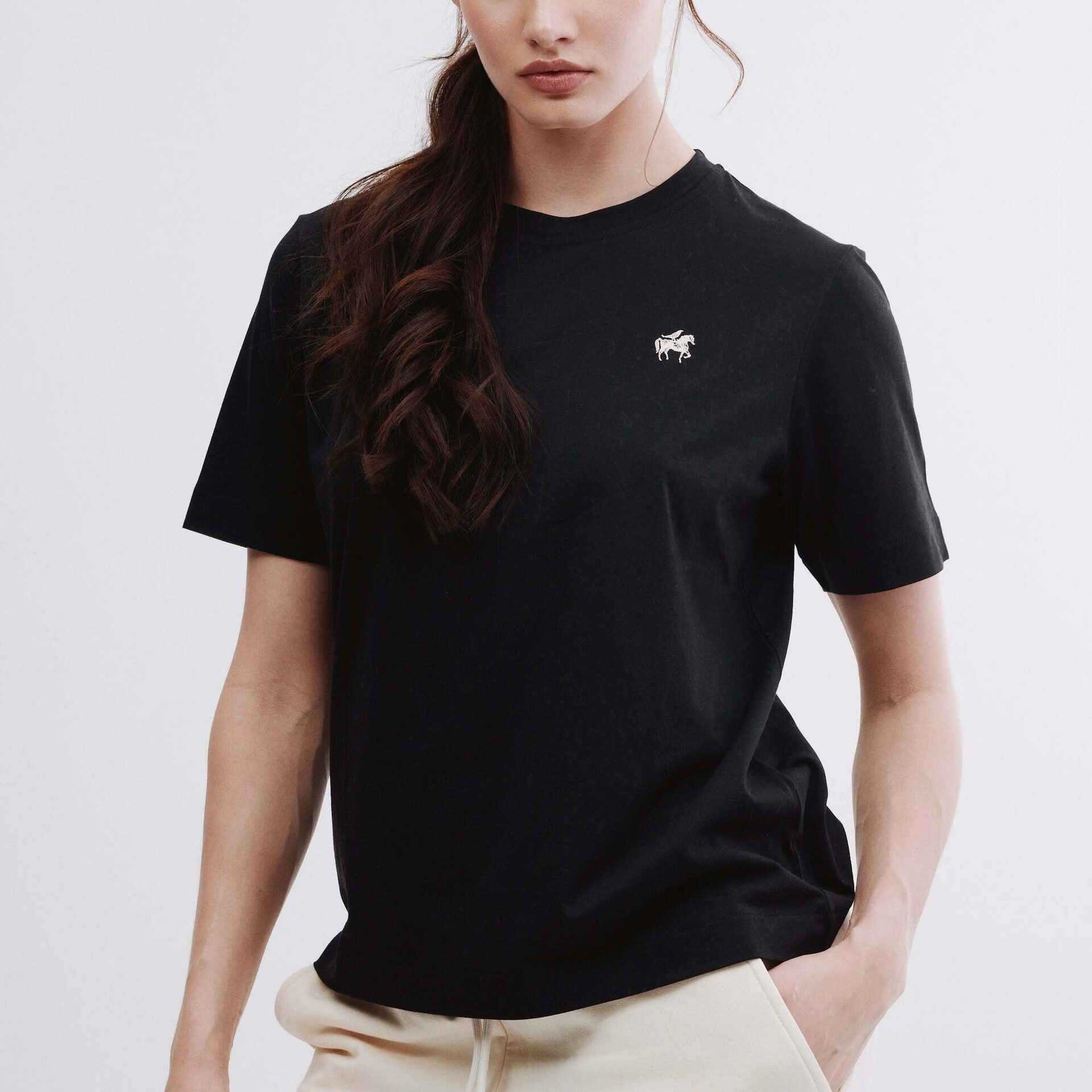 House of Horses Logo Soft Tee Musta