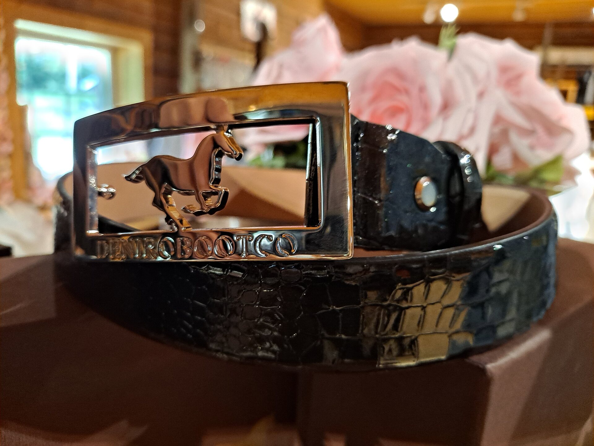 DeNiro Logo vyö Nero/Hopea