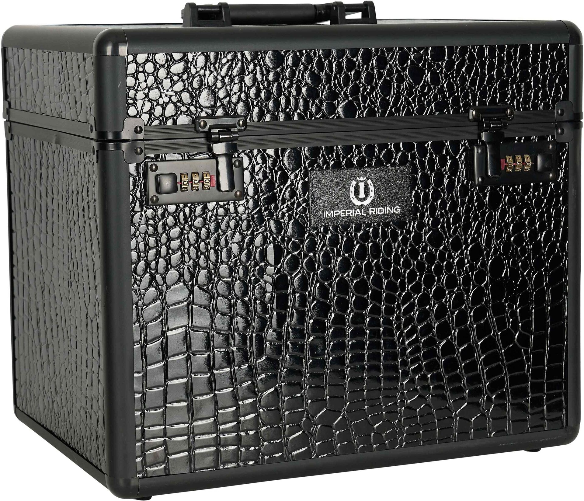 Imperial Riding Grooming box shiny hoitolaatikko Black Croco