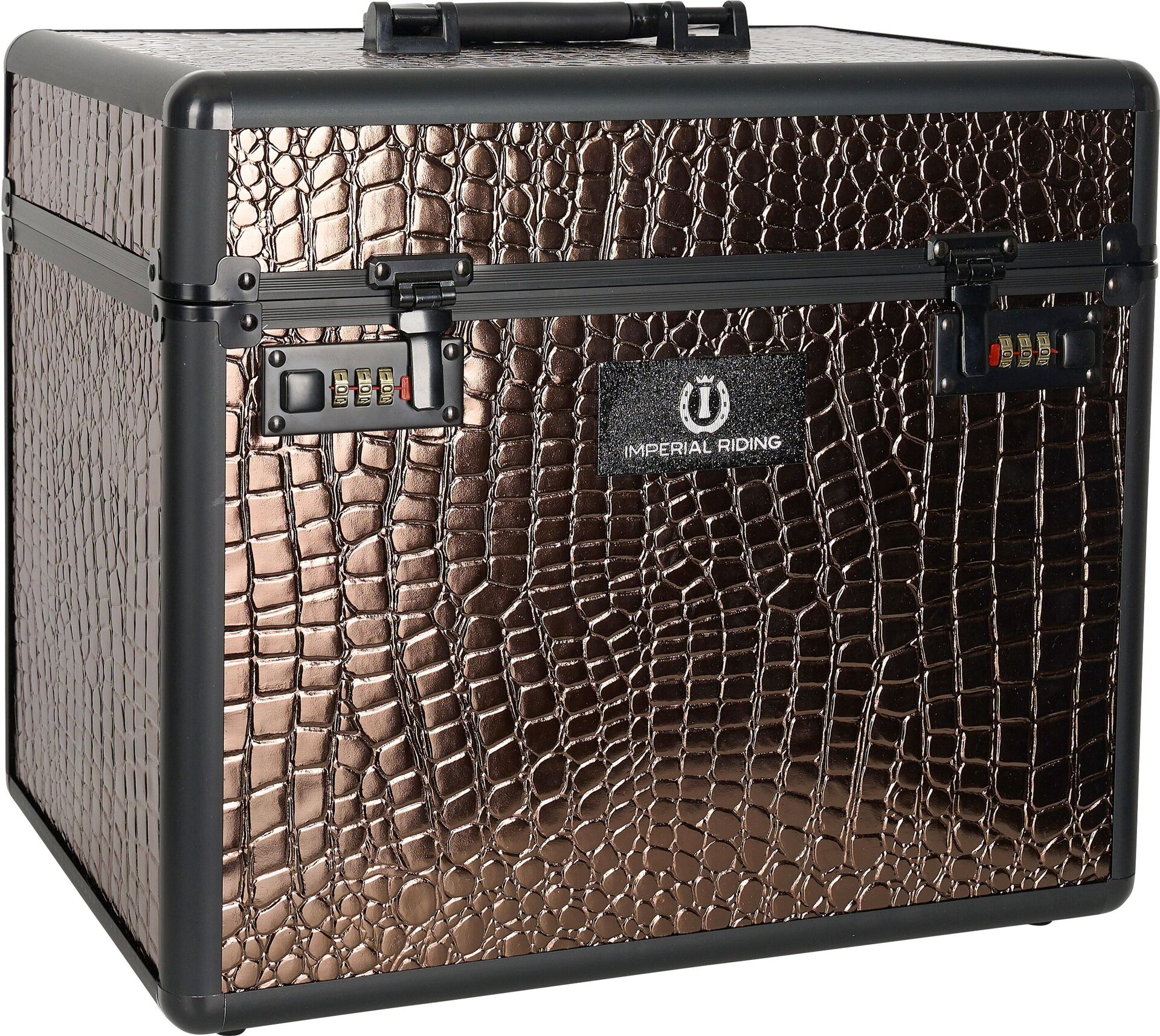 Imperial Riding Grooming box shiny hoitolaatikko Brown Croco