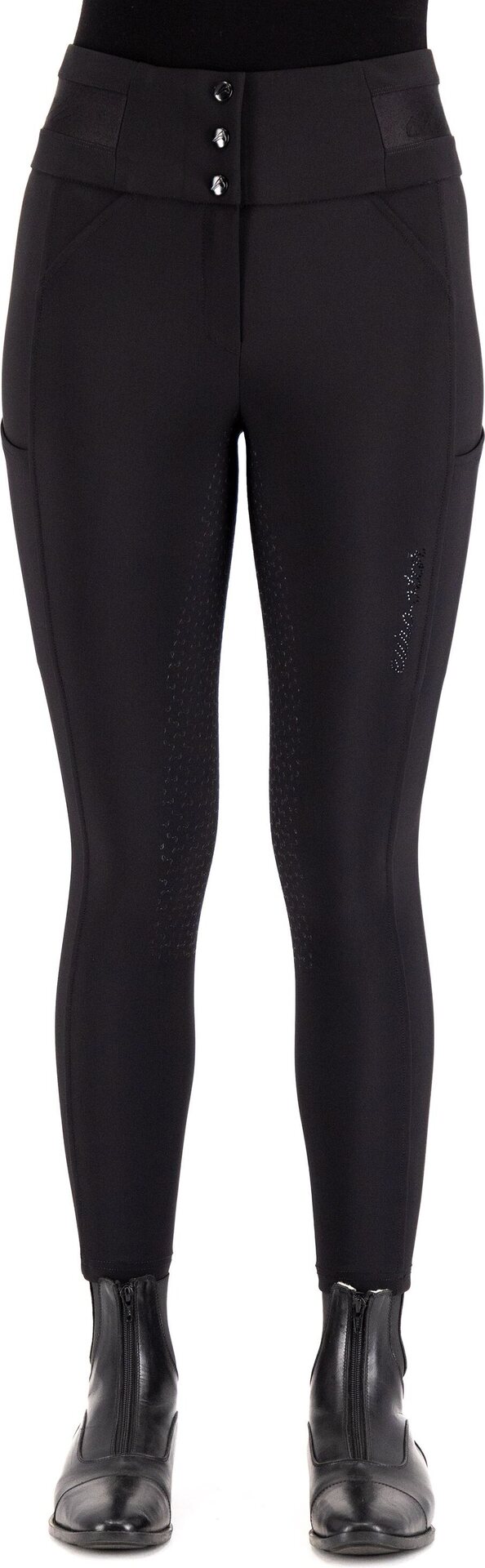 Euro-Star Athletic Luxe fullgrip ratsastushousut Musta