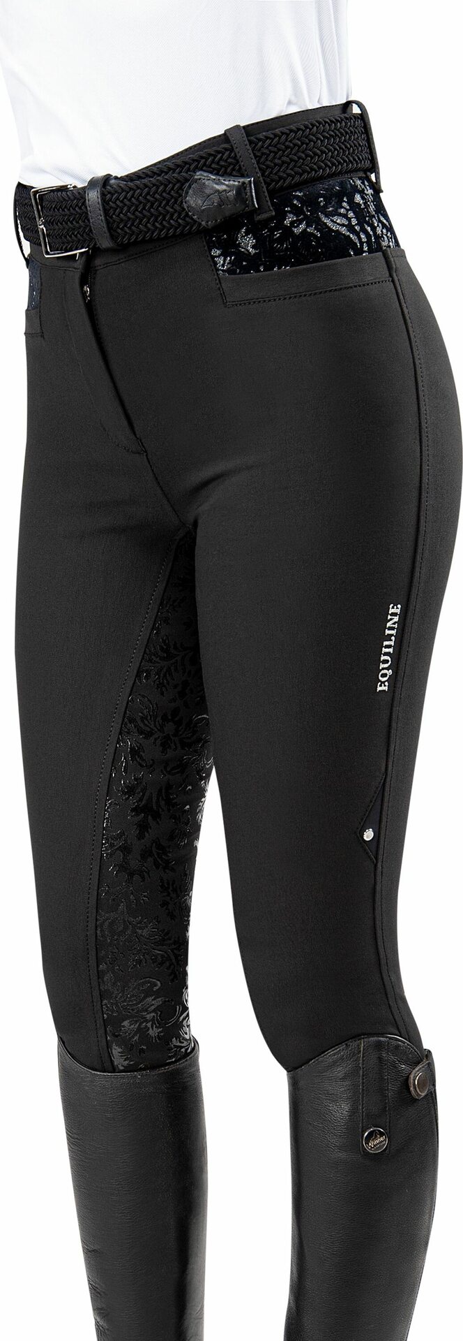 Equiline Hannah FullGrip ratsastushousut Musta