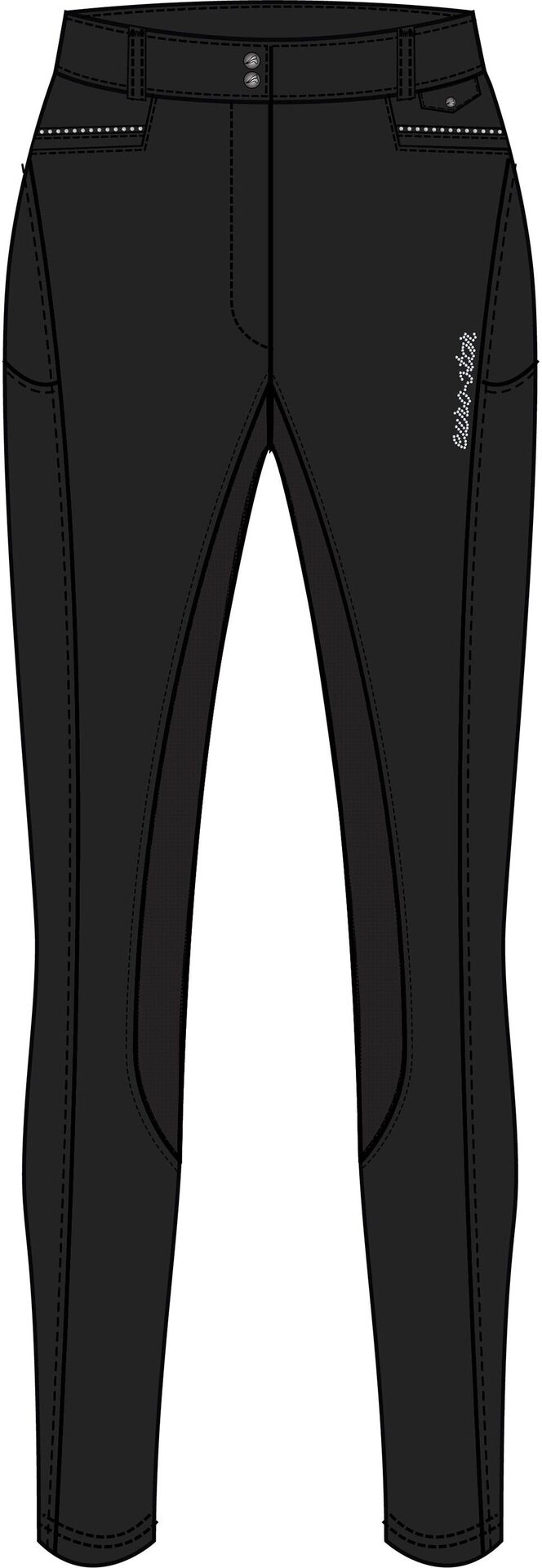 Euro-Star Arielle Thermaline Grip Connect ratsastushousut Musta