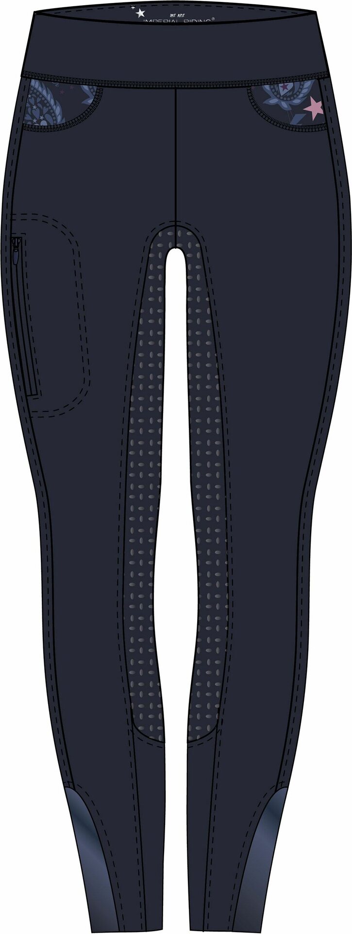 Imperial Riding Cosmic sparkle lasten fullgrip ratsastushousut Navy