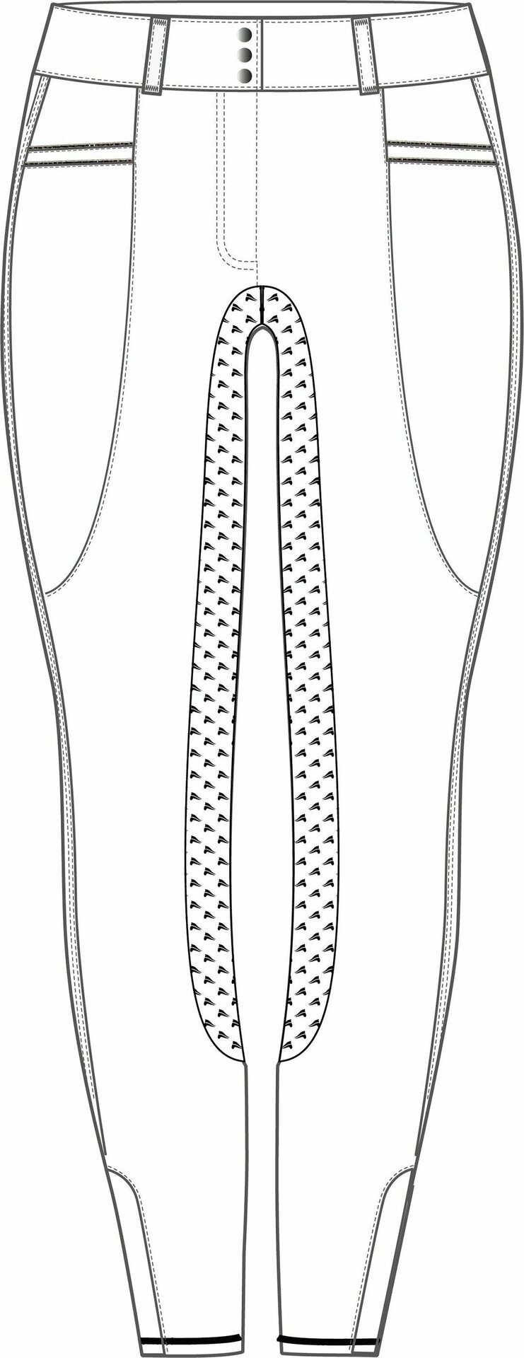 Euro-Star Easy-Rider Amara fullgrip kisahousut Valkoinen