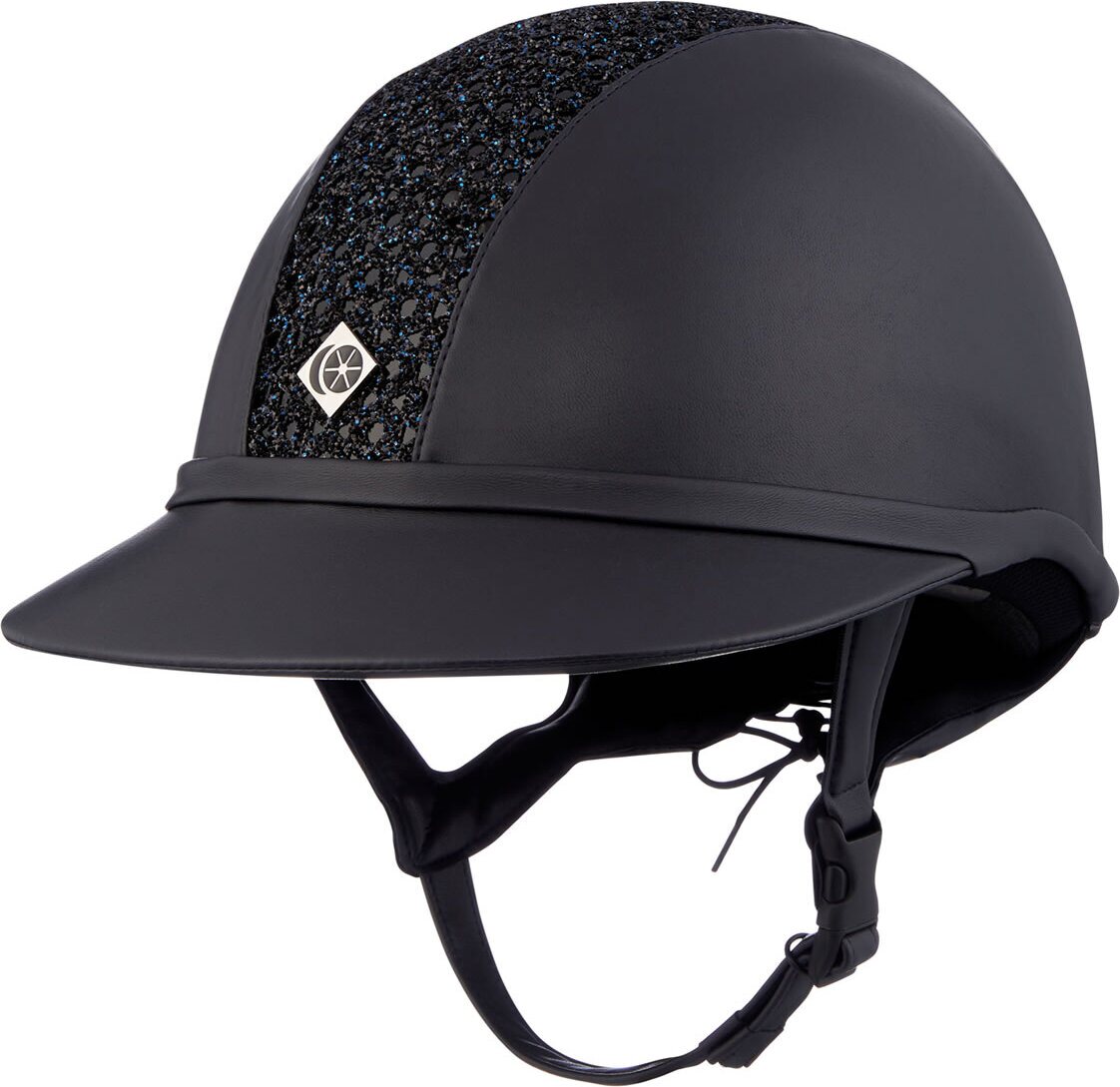 Charles Owen SP8 Sparkly Plus Leatherlook ratsastuskypärä Navy