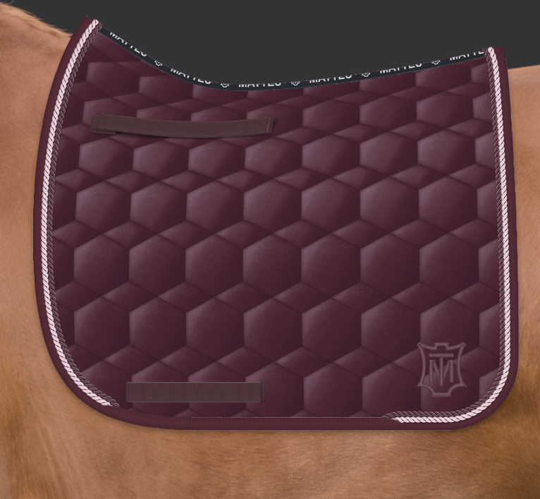 Mattes Sheen Square satulahuopa kahdella nyörillä Blackberry + nyörit lilac/blackberry