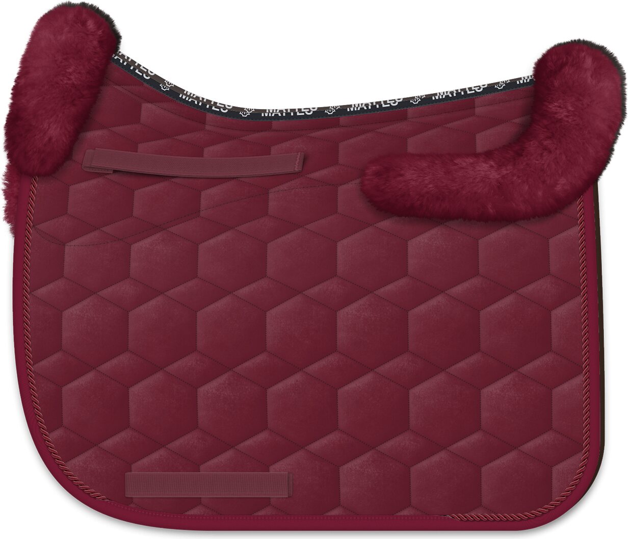 Mattes Velvet lampaankarvasatulahuopa Burgundy