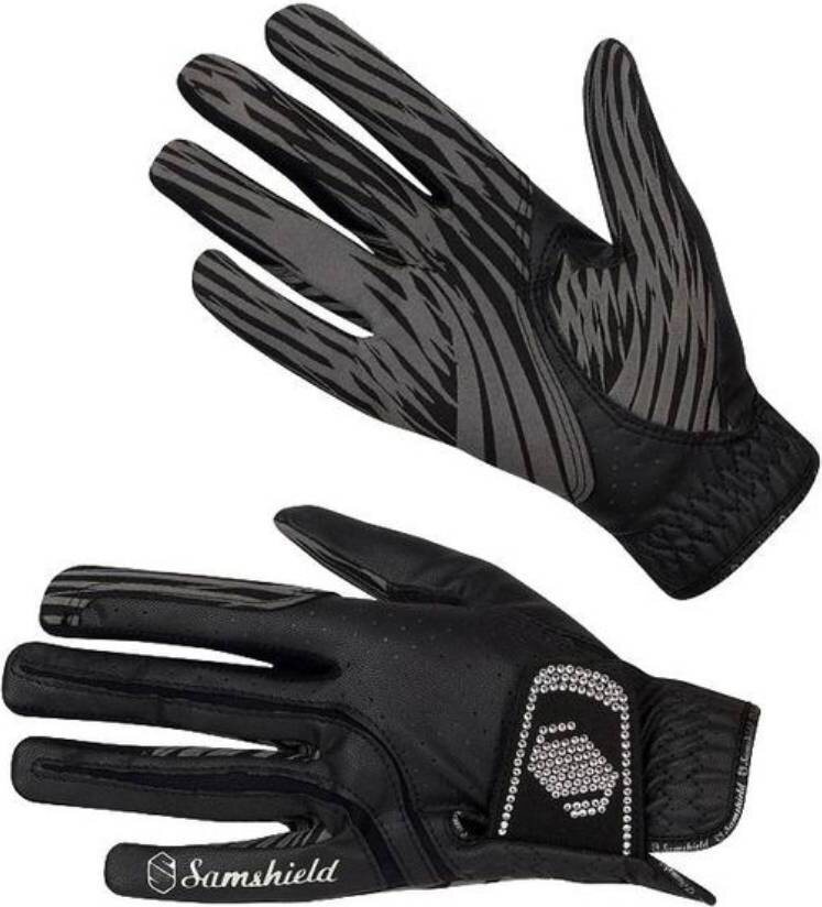 Samshield V Skin swarovski ratsastushanskat Musta