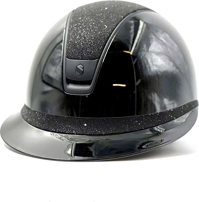 Samshield Miss Shield 2.0 Glossy Custom Crystal Fabric ratsastuskypärä Mat Black trim