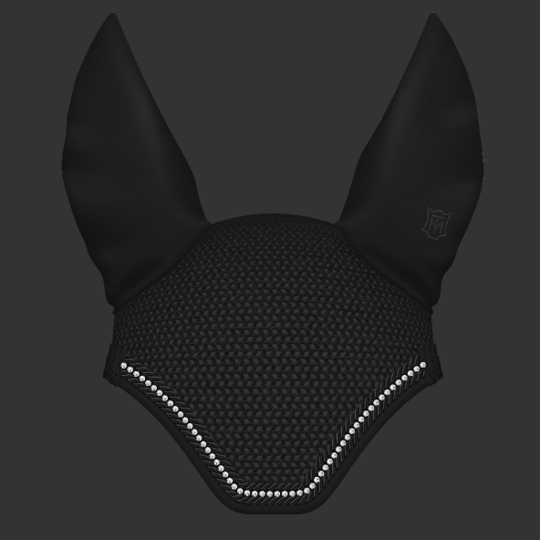 Mattes Soundless Strass korvahuppu Musta