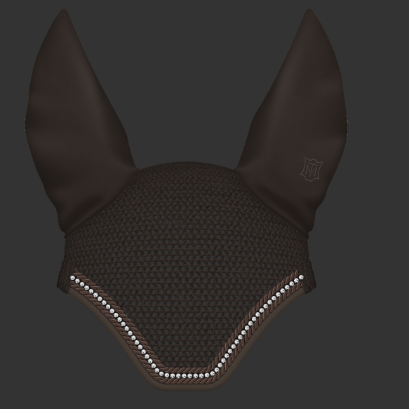 Mattes Soundless Strass korvahuppu Ruskea