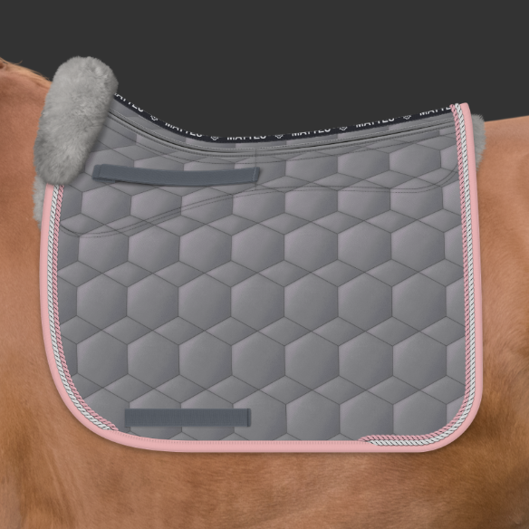 Mattes Lampaankarva correction satulahuopa 2-nyörillä Harmaa + nyörit Goeland & Altrosa