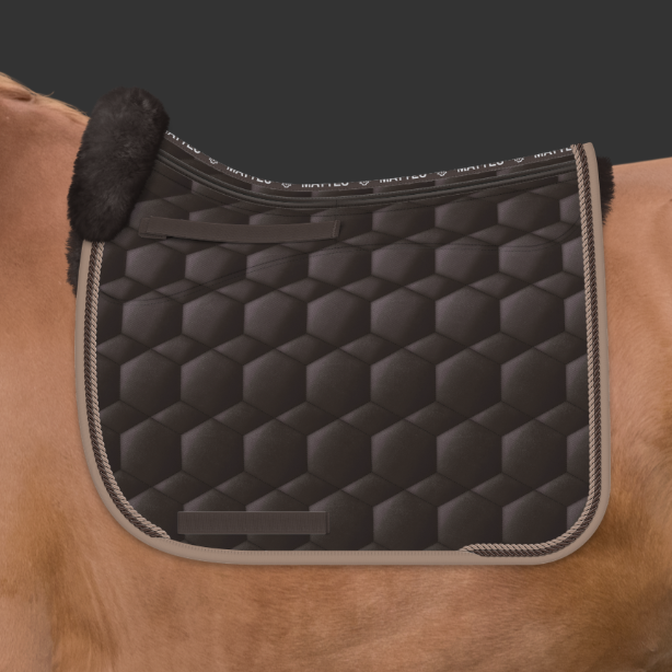 Mattes Lampaankarva correction satulahuopa 2-nyörillä Ruskea + nyörit Vanille & Pigeon