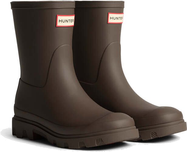 Hunter Unisex Downpour lyhyet vuorelliset kumisaappaat Chocolate Brown