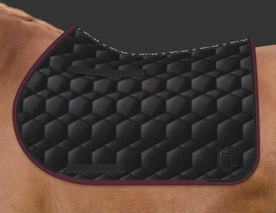 Mattes Sheen Square Pad satulahuopa Musta/Blackberry