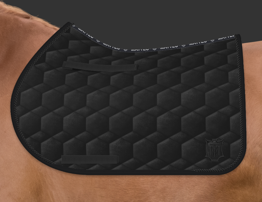 Mattes Velvet Square satulahuopa Musta