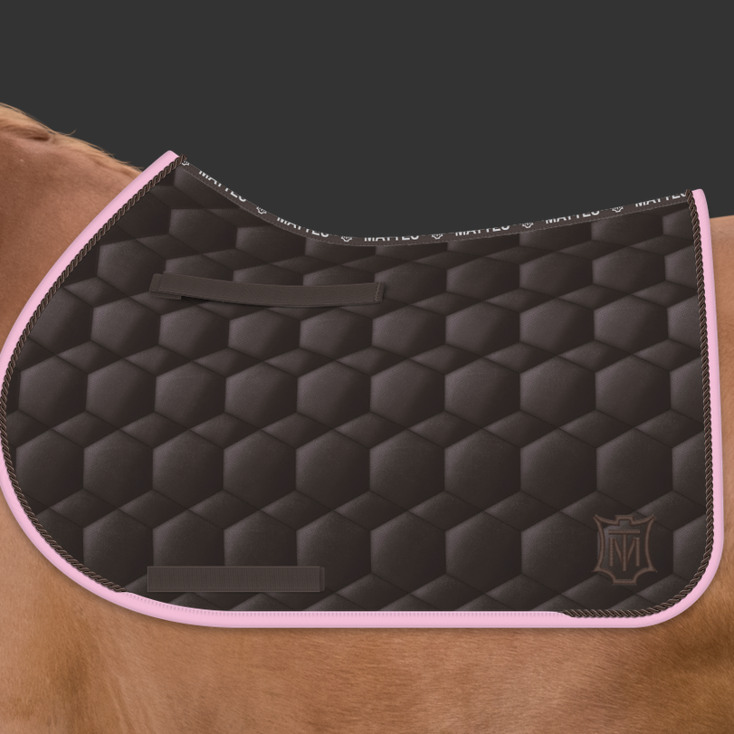 Mattes Sheen Square Pad satulahuopa Ruskea/Vaaleanpunainen