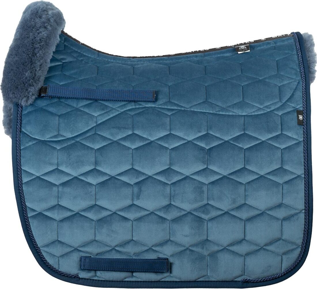 Mattes Velvet lampaankarvasatulahuopa Cornet Blue