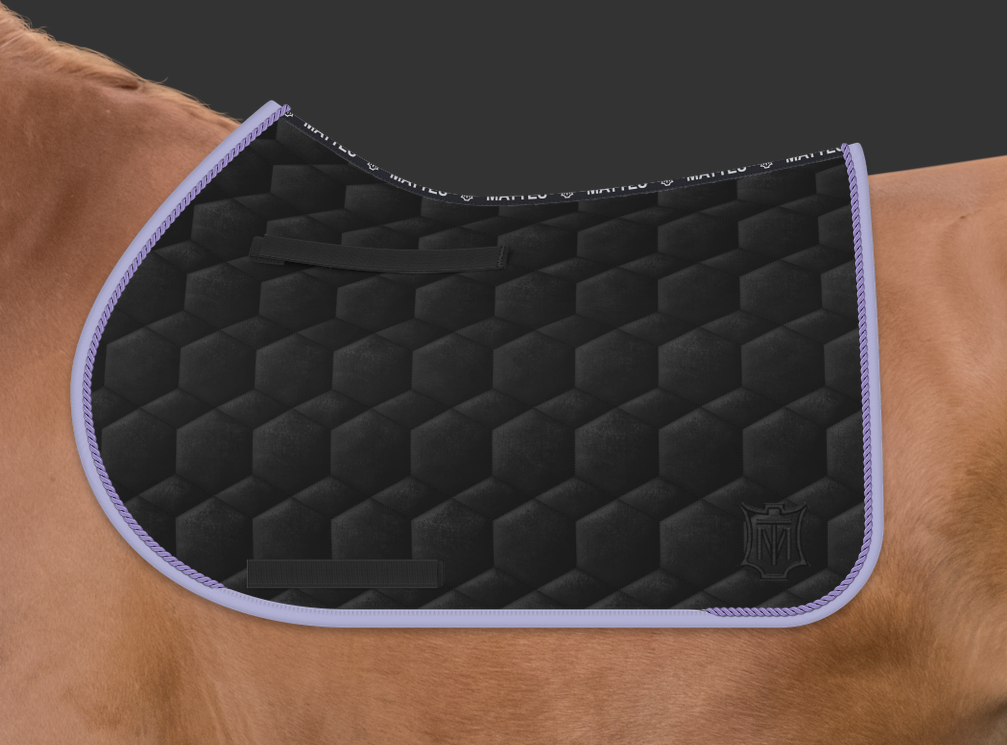 Mattes Sheen Square Pad satulahuopa Musta/liila