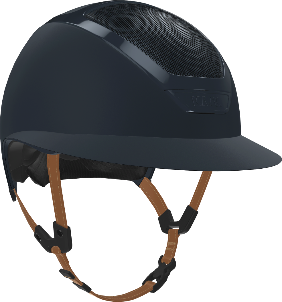 KASK Star Lady Chrome ratsastuskypärä Navy/Ruskea leukahihna