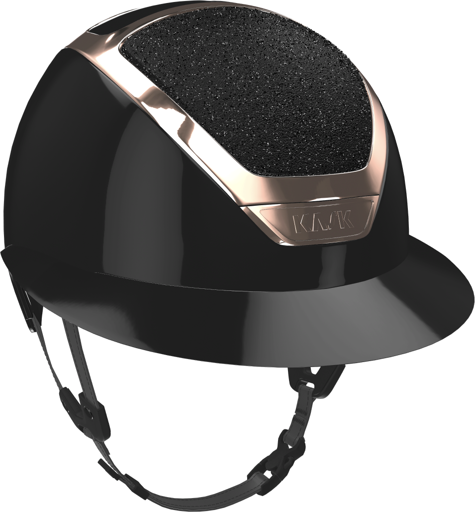 KASK Star lady custom crystal carpet Musta kiiltävä/Rosegold