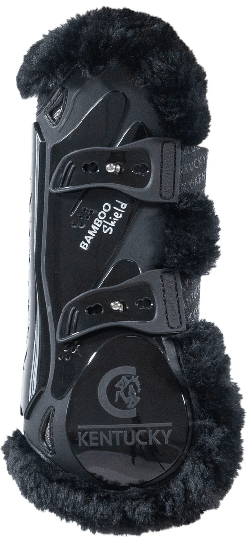 Kentucky Vegan sheepskin tendon boots bamboo elastic Musta/Musta