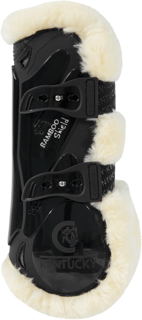 Kentucky Vegan sheepskin tendon boots bamboo elastic Musta/Natural