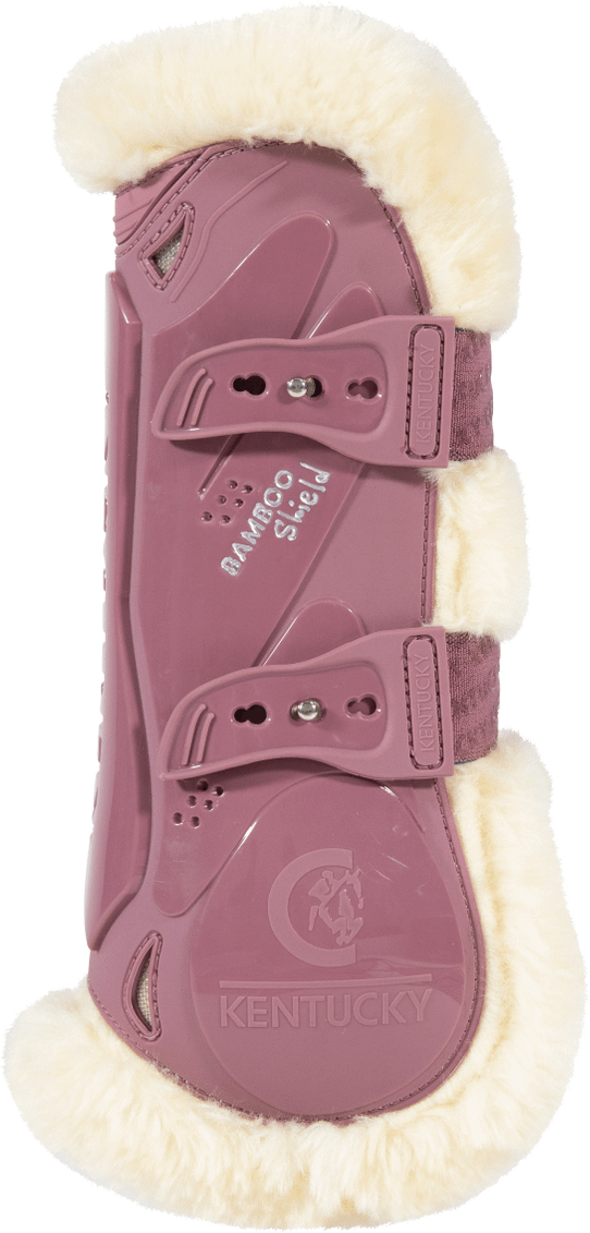 Kentucky Vegan sheepskin tendon boots bamboo elastic Old rose/Natural